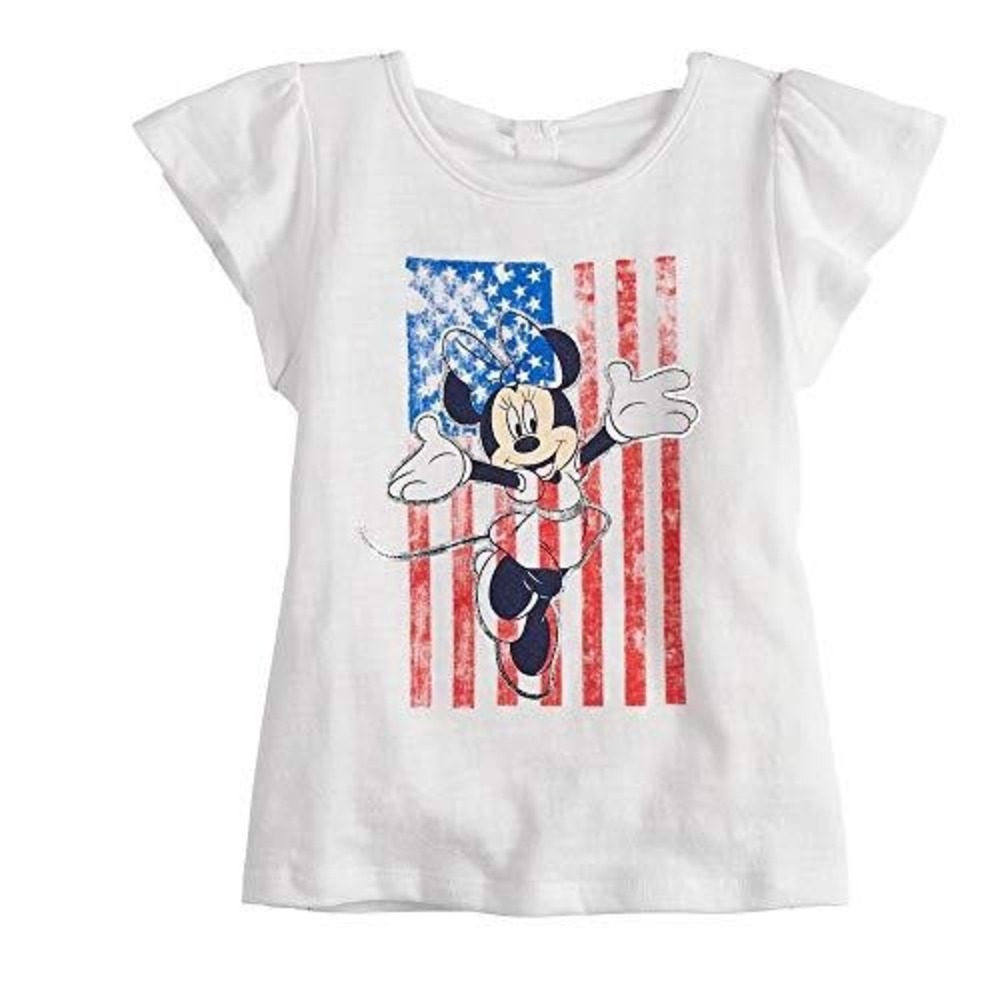 Disney Jumping Beans Graphic Tee Shirt‎ 12 Months 12M USA Patriotic Minnie Mouse